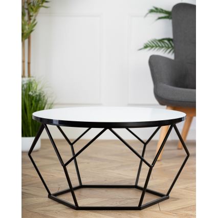 Τραπεζάκι σαλονιού DIAMOND 40x70 cm λευκό/μαύρο