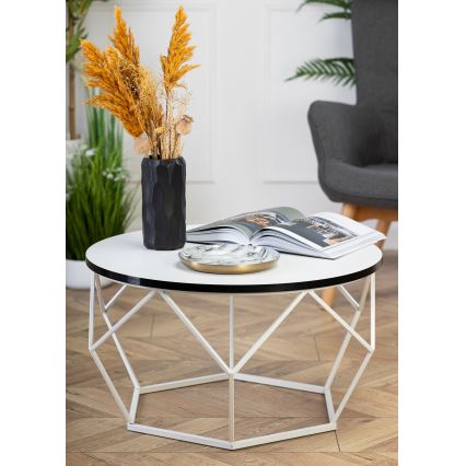 Τραπεζάκι σαλονιού DIAMOND 40x70 cm μαύρο/λευκό