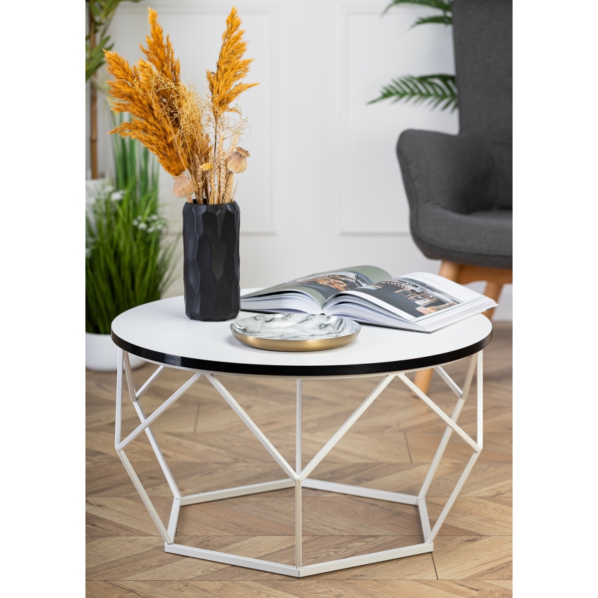 Τραπεζάκι σαλονιού DIAMOND 40x70 cm μαύρο/λευκό