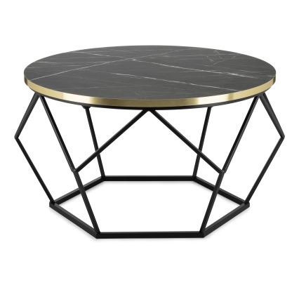Τραπεζάκι σαλονιού DIAMOND 40x70 cm μαύρο/χρυσό