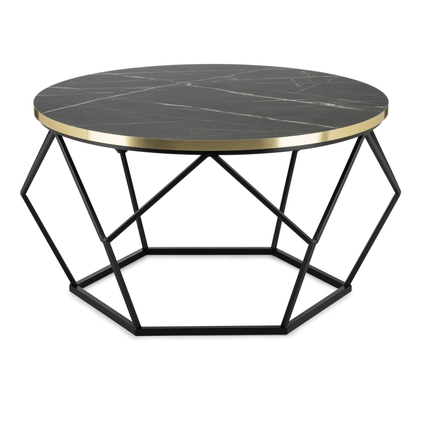 Τραπεζάκι σαλονιού DIAMOND 40x70 cm μαύρο/χρυσό