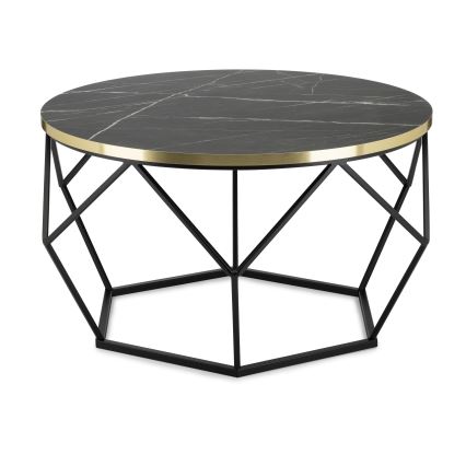 Τραπεζάκι σαλονιού DIAMOND 40x70 cm μαύρο/χρυσό