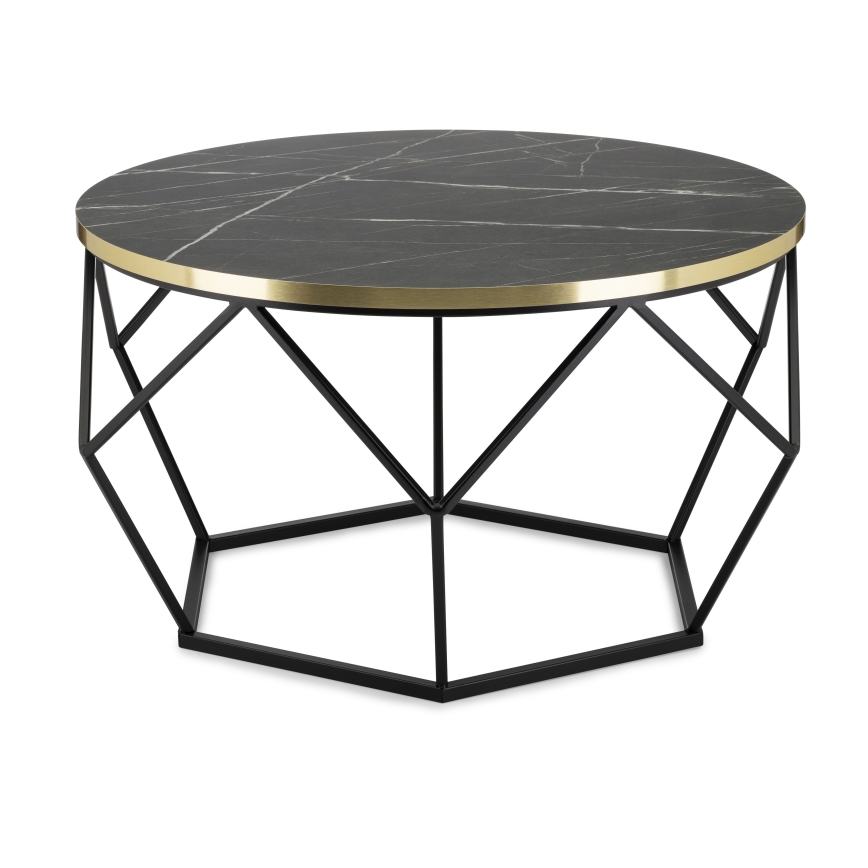 Τραπεζάκι σαλονιού DIAMOND 40x70 cm μαύρο/χρυσό
