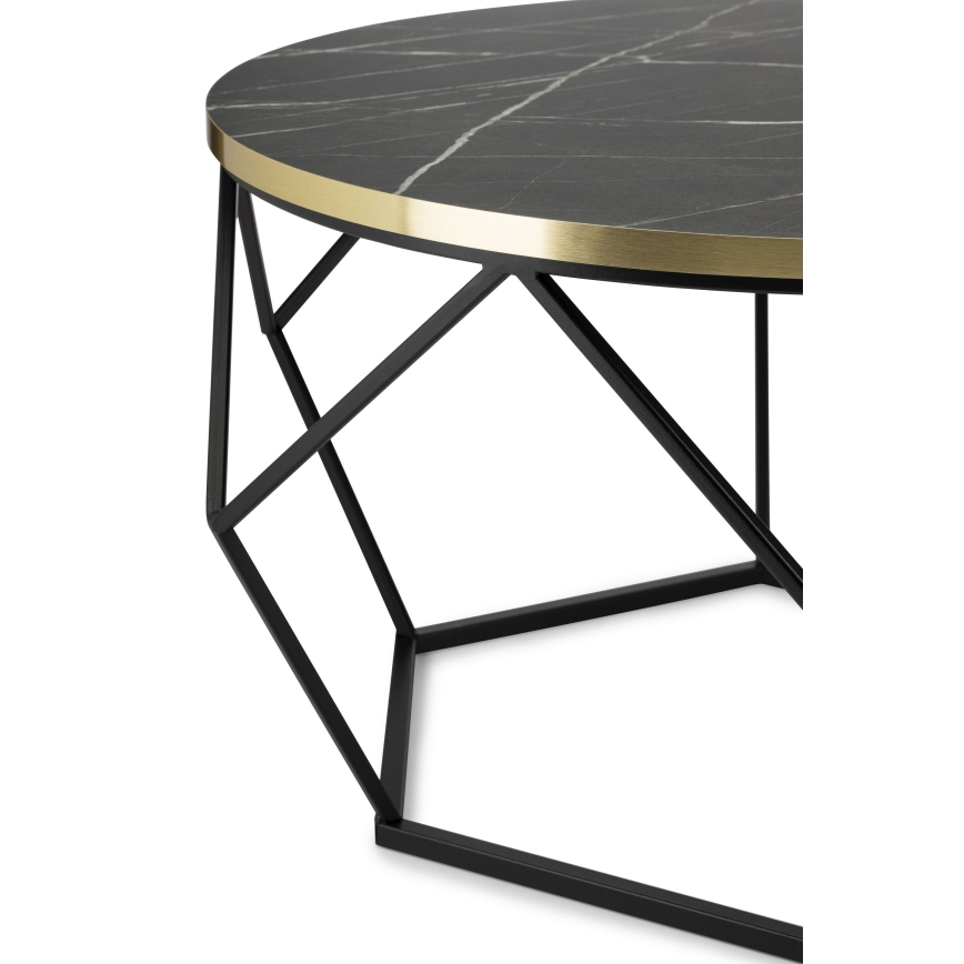 Τραπεζάκι σαλονιού DIAMOND 40x70 cm μαύρο/χρυσό