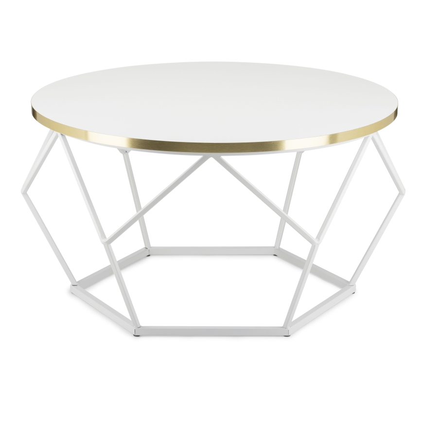 Τραπεζάκι σαλονιού DIAMOND 40x70 cm χρυσό/λευκό