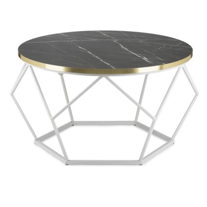 Τραπεζάκι σαλονιού DIAMOND 40x70 cm χρυσό/μαύρο/λευκό