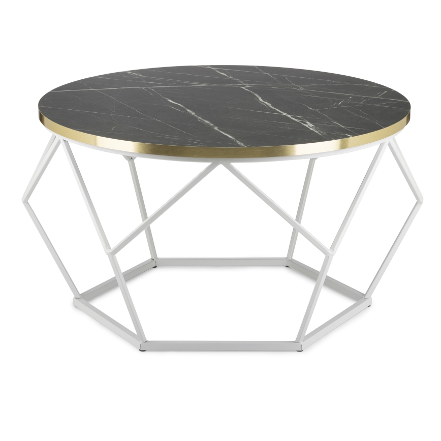 Τραπεζάκι σαλονιού DIAMOND 40x70 cm χρυσό/μαύρο/λευκό