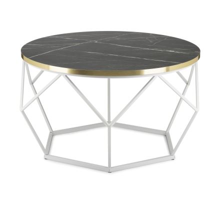Τραπεζάκι σαλονιού DIAMOND 40x70 cm χρυσό/μαύρο/λευκό