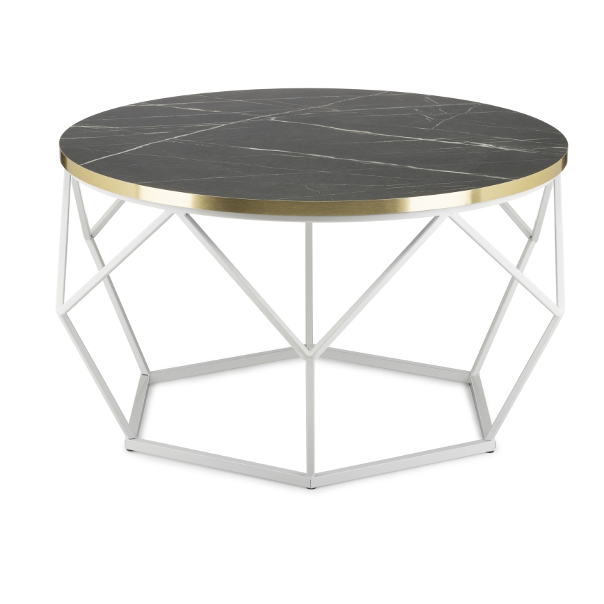 Τραπεζάκι σαλονιού DIAMOND 40x70 cm χρυσό/μαύρο/λευκό