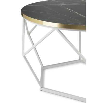 Τραπεζάκι σαλονιού DIAMOND 40x70 cm χρυσό/μαύρο/λευκό