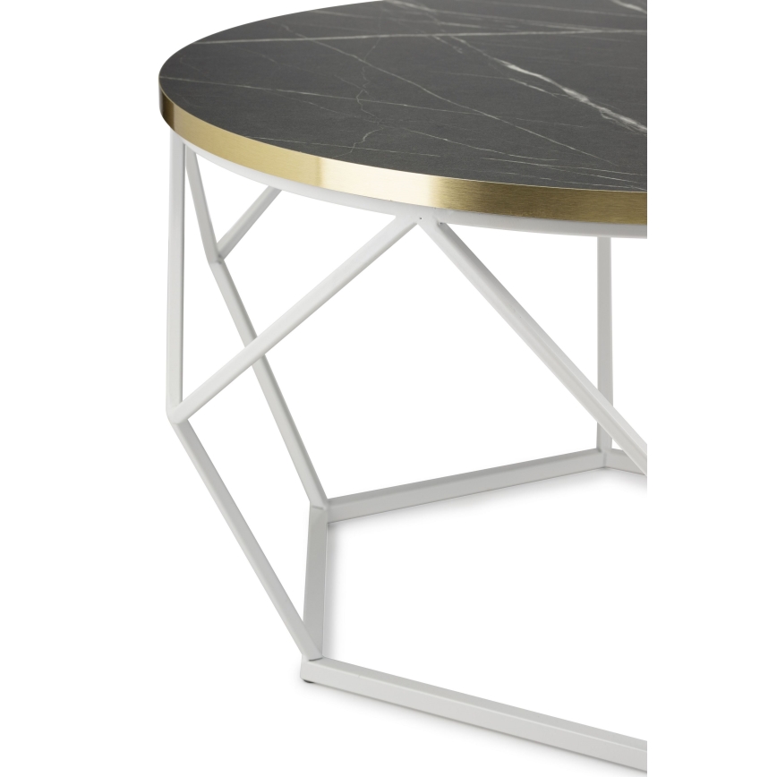 Τραπεζάκι σαλονιού DIAMOND 40x70 cm χρυσό/μαύρο/λευκό