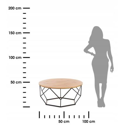 Τραπεζάκι σαλονιού DIAMOND 40x90 cm μαύρο/καφέ