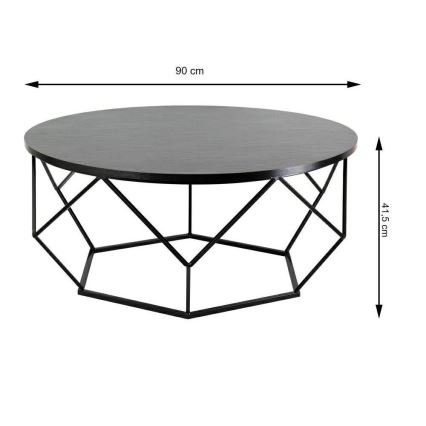 Τραπεζάκι σαλονιού DIAMOND 41,5x90 cm μαύρο