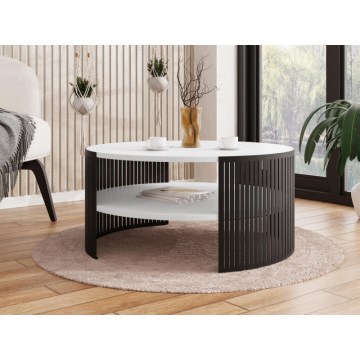 Τραπεζάκι σαλονιού FIKOLI 40x75 cm μαύρο/λευκό