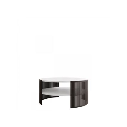 Τραπεζάκι σαλονιού FIKOLI 40x75 cm μαύρο/λευκό