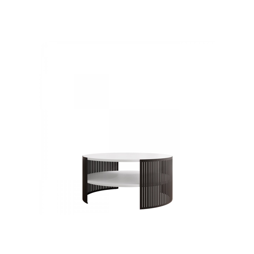 Τραπεζάκι σαλονιού FIKOLI 40x75 cm μαύρο/λευκό