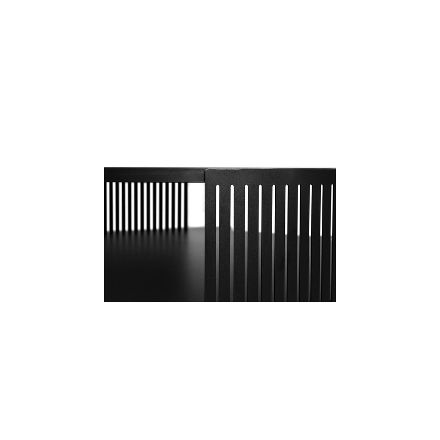 Τραπεζάκι σαλονιού FIKOLI 40x75 cm μαύρο/χρυσό δρυς