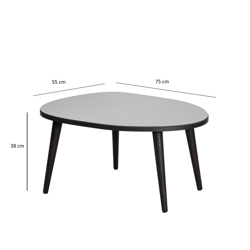 Τραπεζάκι σαλονιού GUSTO 38x75 cm μαύρο