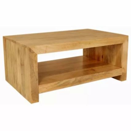 Τραπεζάκι σαλονιού HINA 90x60 cm μασίφ ξύλο/μάνγκο