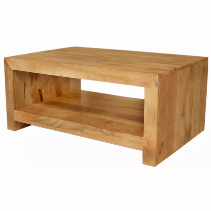 Τραπεζάκι σαλονιού HINA 90x60 cm μασίφ ξύλο/μάνγκο
