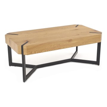 Τραπεζάκι σαλονιού LAVIDA 43x110 cm χρυσαφί δρυς/μαύρο