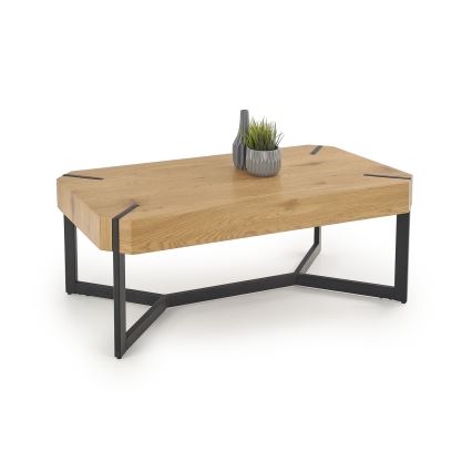 Τραπεζάκι σαλονιού LAVIDA 43x110 cm χρυσαφί δρυς/μαύρο