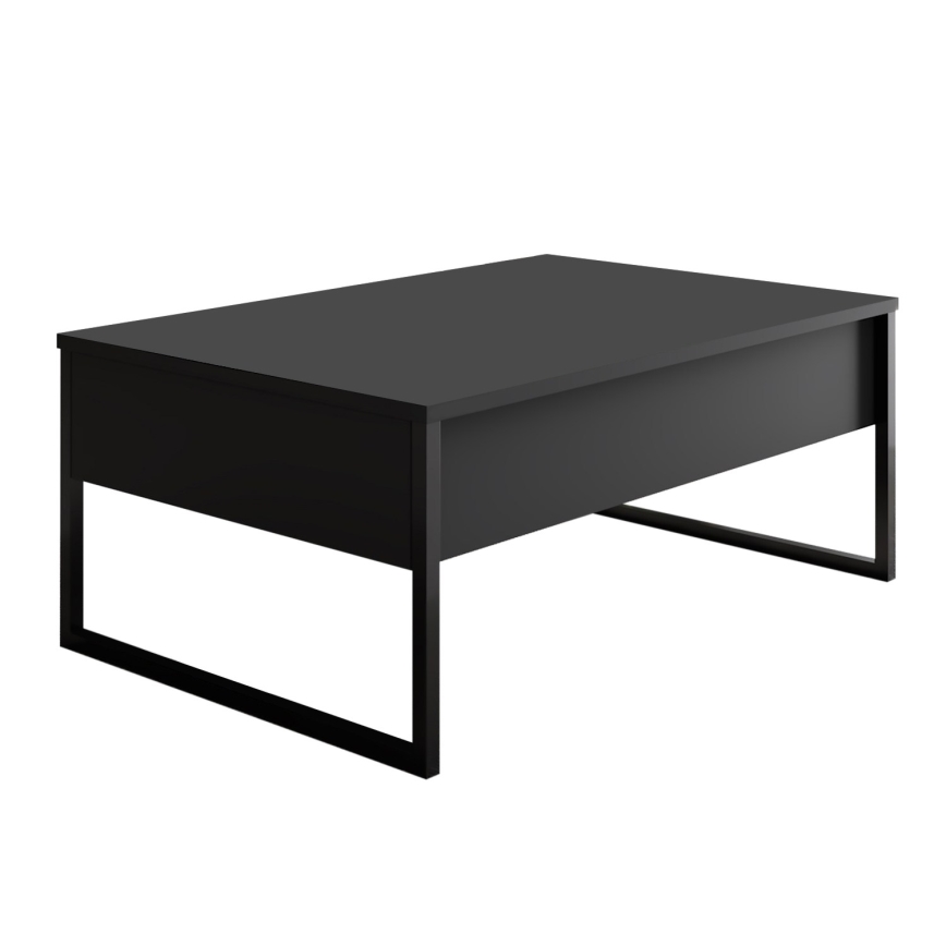 Τραπεζάκι σαλονιού LUXE 40x90 cm ανθρακί/μαύρο