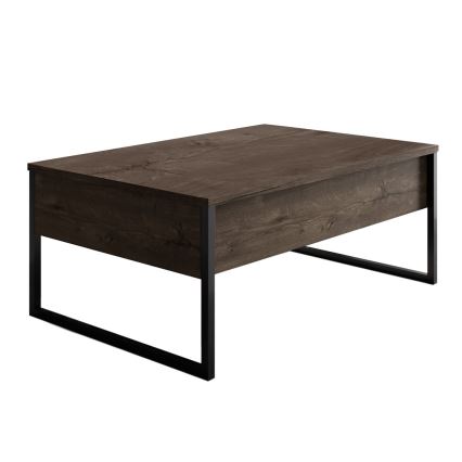 Τραπεζάκι σαλονιού LUXE 40x90 cm καρυδιά/μαύρο