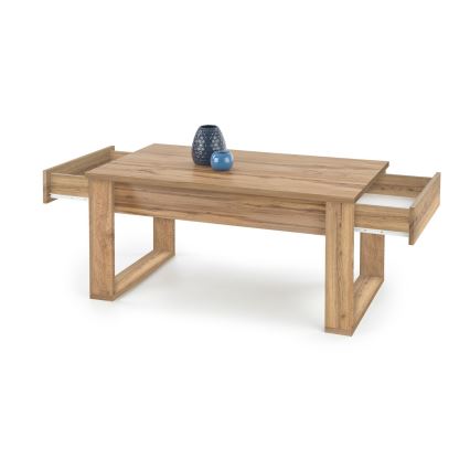 Τραπεζάκι σαλονιού with drawers NEA 52x110 cm καφέ/δρυς wotan