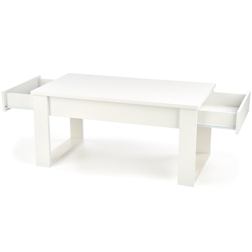 Τραπεζάκι σαλονιού with drawers NEA 52x110 cm λευκό