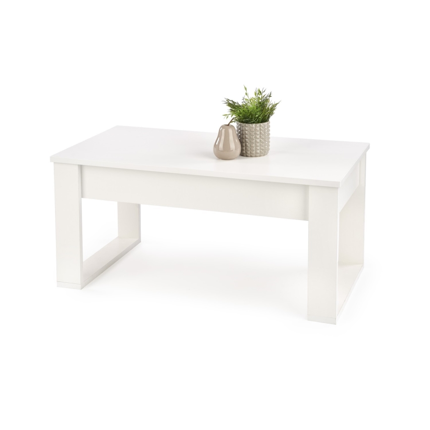 Τραπεζάκι σαλονιού with drawers NEA 52x110 cm λευκό