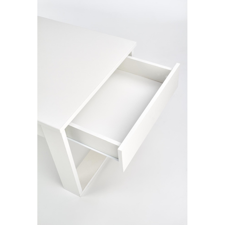 Τραπεζάκι σαλονιού with drawers NEA 52x110 cm λευκό