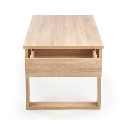 Τραπεζάκι σαλονιού with drawers NEA 52x110 cm μπεζ/δρυς sonoma