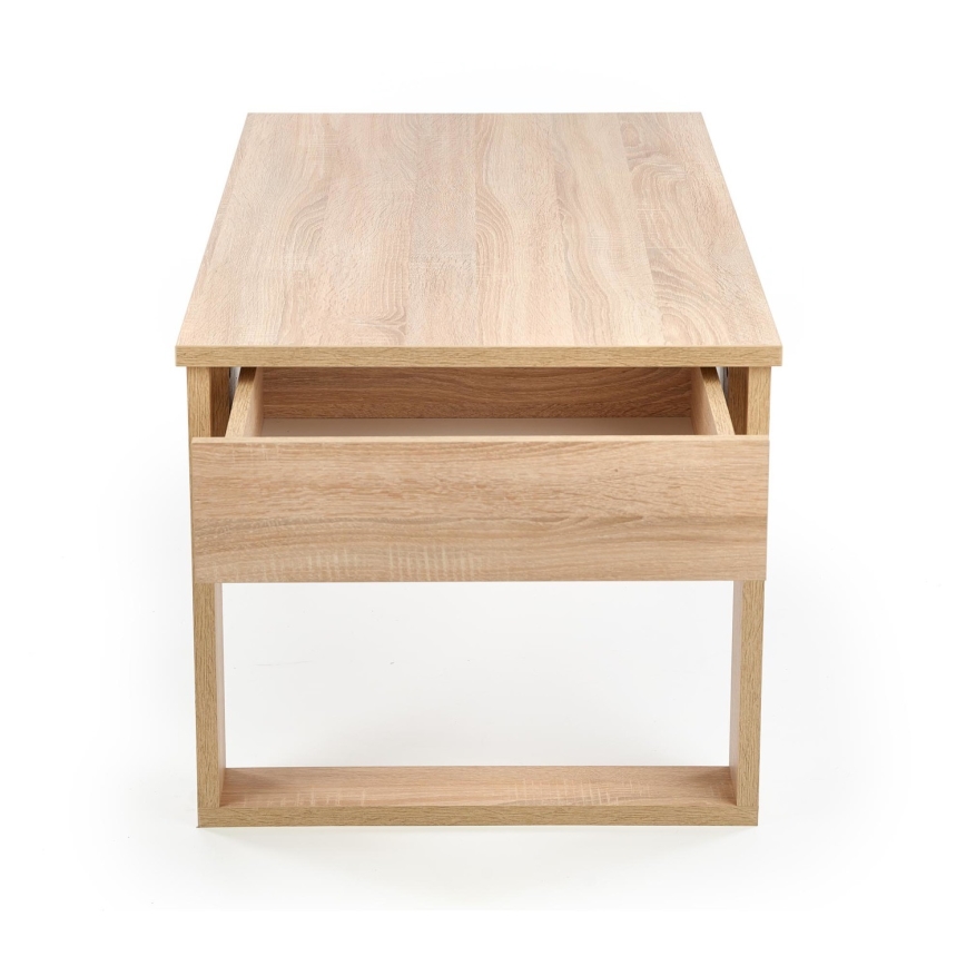 Τραπεζάκι σαλονιού with drawers NEA 52x110 cm μπεζ/δρυς sonoma