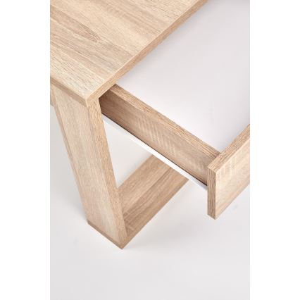 Τραπεζάκι σαλονιού with drawers NEA 52x110 cm μπεζ/δρυς sonoma