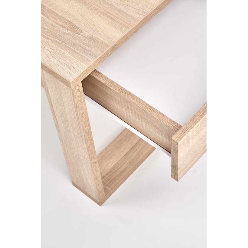 Τραπεζάκι σαλονιού with drawers NEA 52x110 cm μπεζ/δρυς sonoma