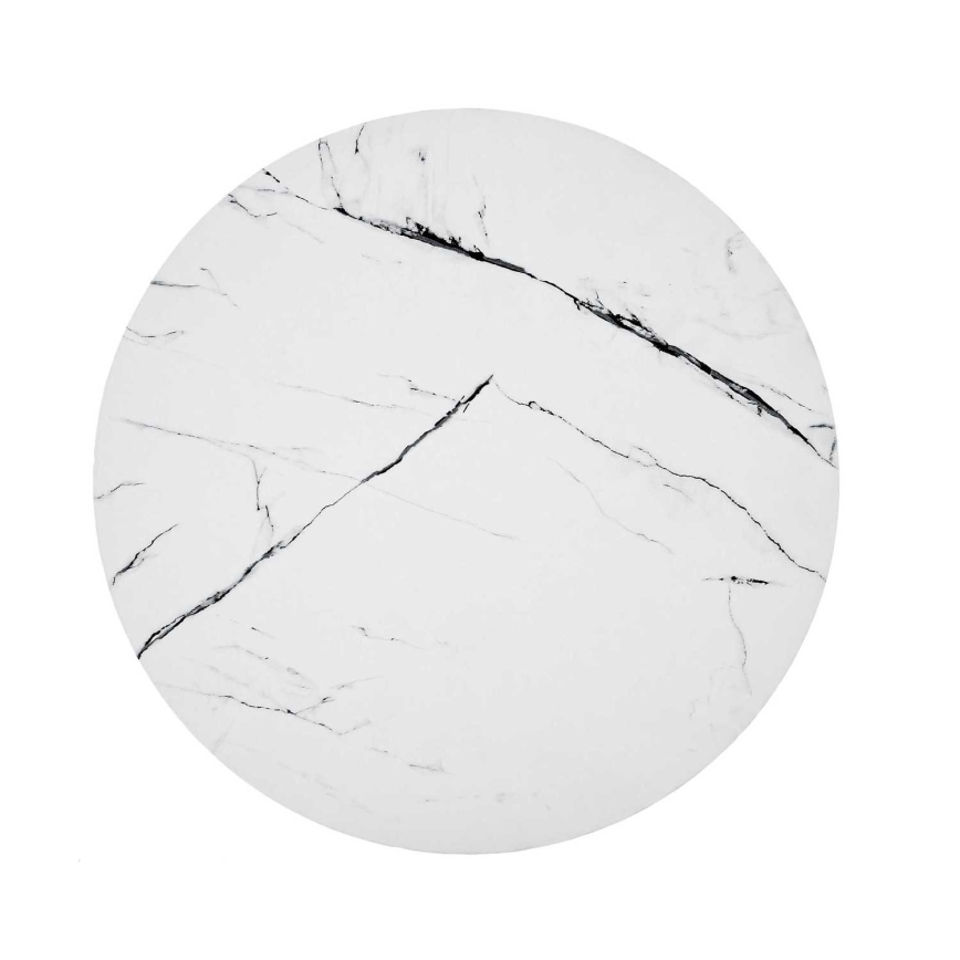 Τραπεζάκι σαλονιού NUBIRA 41x60 cm μαύρο/διακόσμηση μάρμαρο
