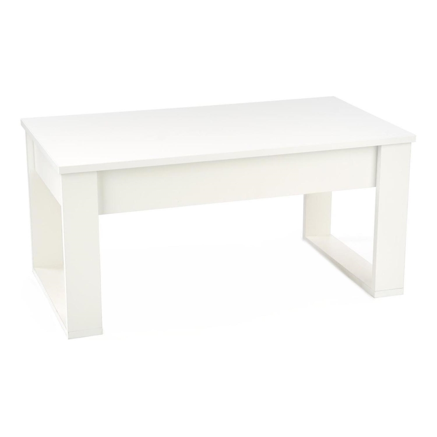 Τραπεζάκι σαλονιού with drawers NEA 52x110 cm λευκό