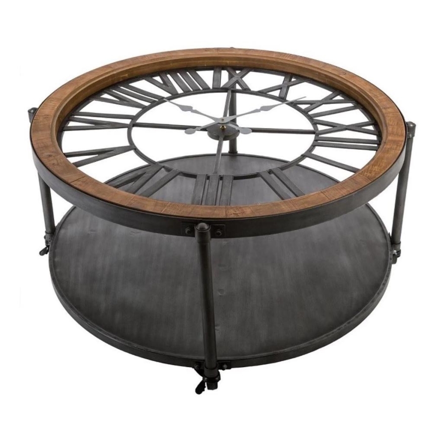 Τραπεζάκι σαλονιού σε σχήμα ρολογιού CHRONO 89,5x47 cm 1xAA