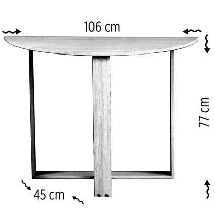 Τραπέζι MIDDLE 77x106 cm λευκό