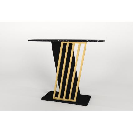 Τραπέζι κονσόλα GRAVITY 76,8x90 cm μαύρο/χρυσό