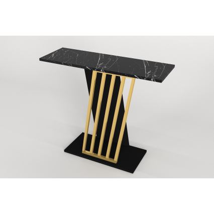 Τραπέζι κονσόλα GRAVITY 76,8x90 cm μαύρο/χρυσό