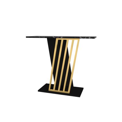 Τραπέζι κονσόλα GRAVITY 76,8x90 cm μαύρο/χρυσό