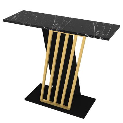 Τραπέζι κονσόλα GRAVITY 76,8x90 cm μαύρο/χρυσό