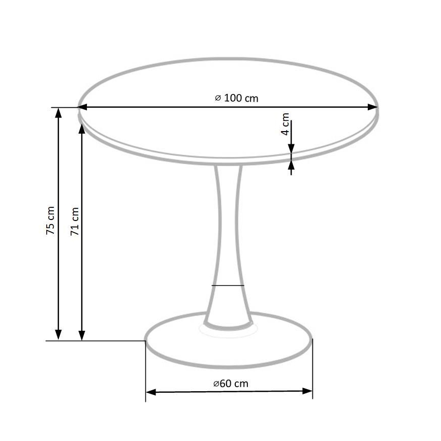 Τραπέζι τραπεζαρίας CARMELO 75x100 cm μαύρο/καφέ