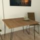Τραπέζι τραπεζαρίας SANDALF 75x90 cm καφέ/μαύρο