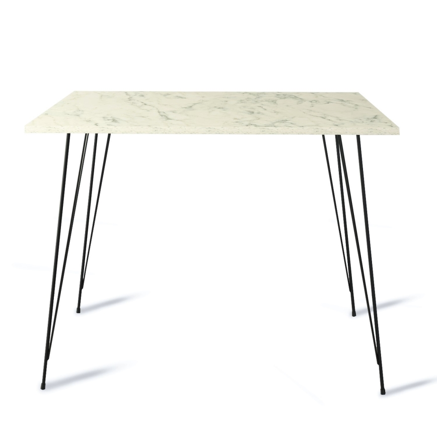 Τραπέζι τραπεζαρίας SANDALF 75x90 cm λευκό/μαύρο