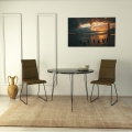 Τραπέζι τραπεζαρίας SANDALF 75x90 cm μαύρο