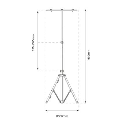 Τρίποδο για LED προβολέα1,6m