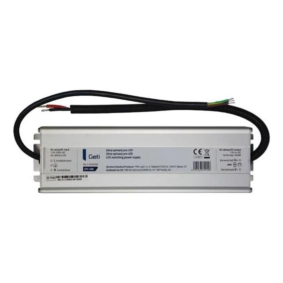 Τροφοδοτικό για ταινίες LED 200W/12V IP67